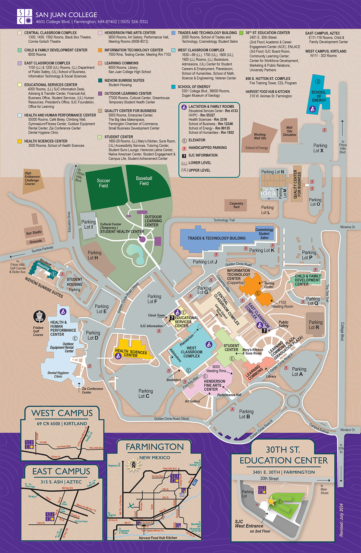 Campus Map.  If you need assistance with wayfinding please contact disability services at (505) 566-3643 or (505) 566-3271