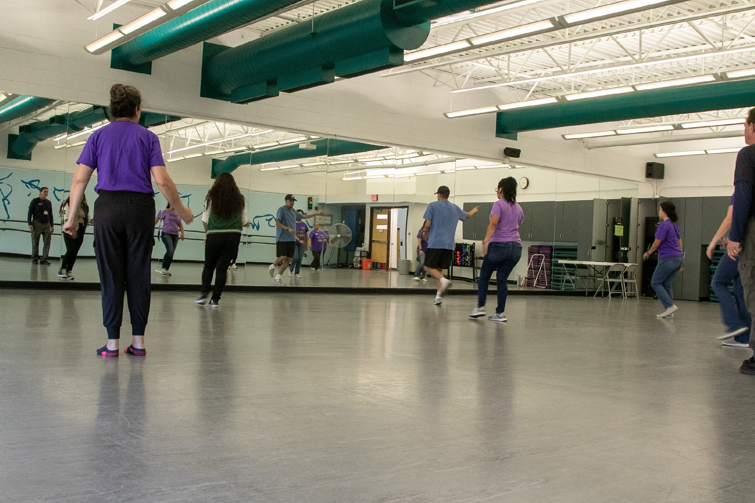 Group of SJC students dancing