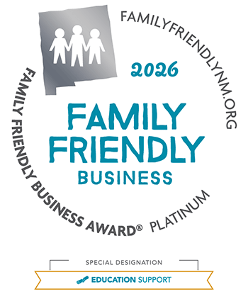 2026 Family Friendly Business FamilyFriendlynm.org Family Friendly Business Award Platinum Special Designation Education Support