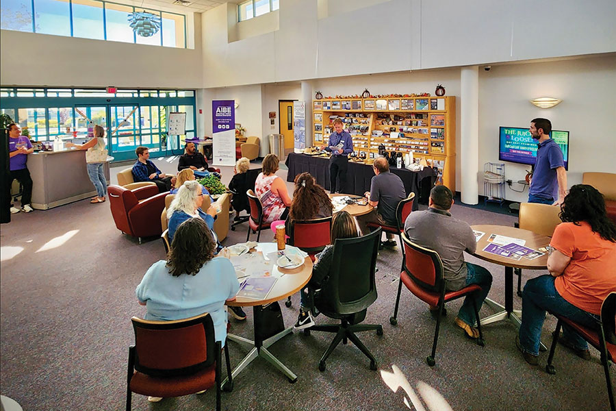 Group of individuals participating at San Juan College Quality Center for Business