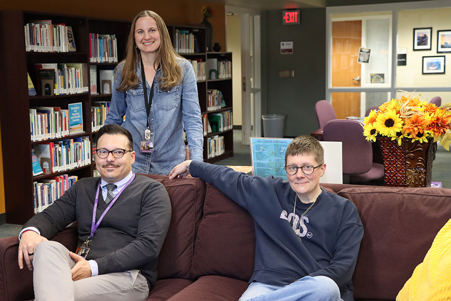 Travis Wade, Assistant Professor of English; Kimberly Henderson, Instructor of English; AJ Odasso, Instructor of English