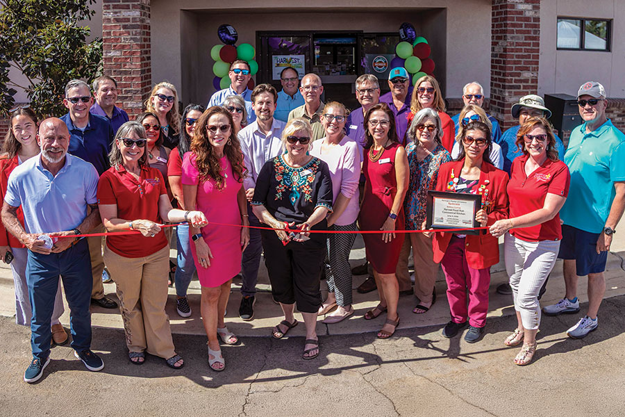 Harvest Kitchen Ribbon Cutting with the Red Coats