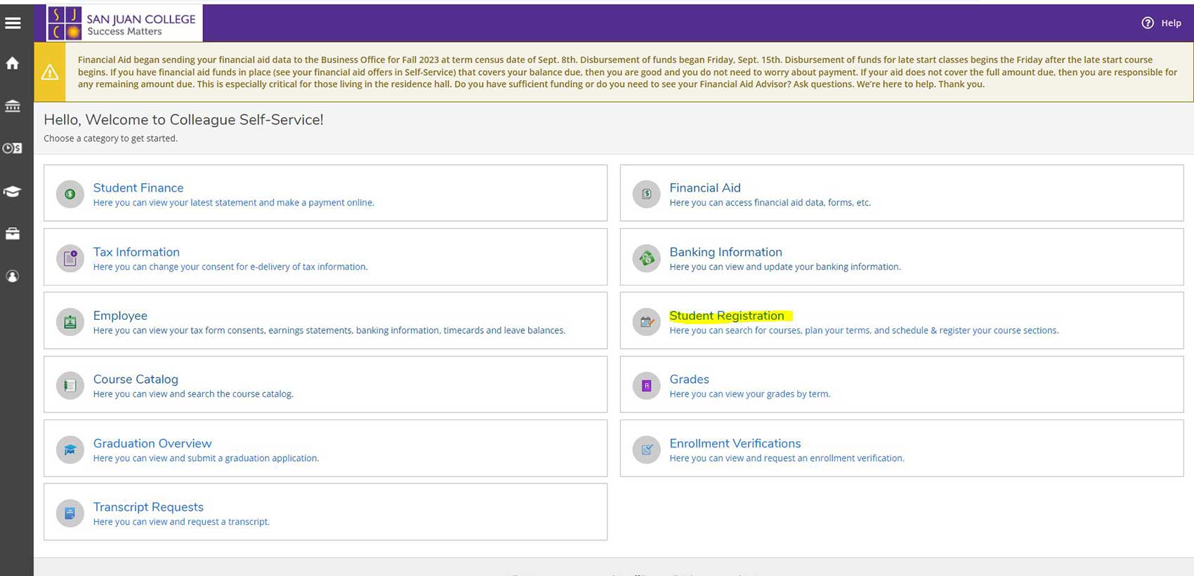 MySJC student portal step-by-step instructions to register