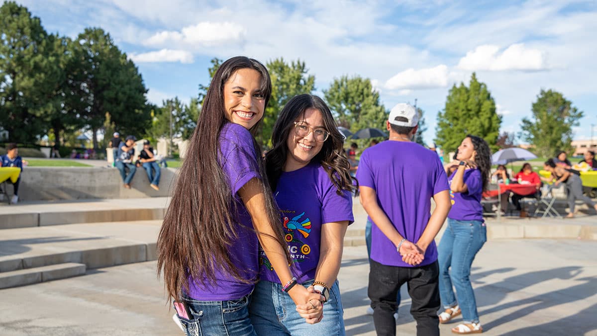 SJC students dancing and having fun at the Fiesta event.