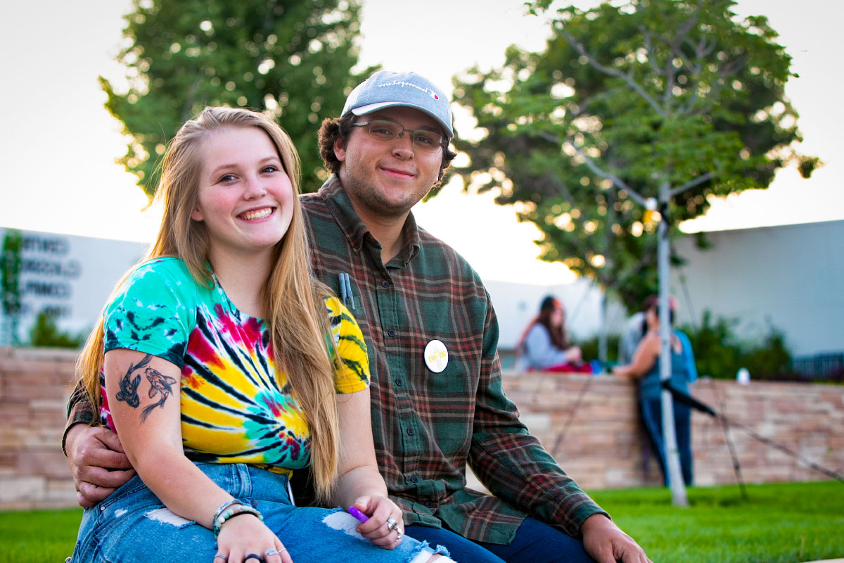 Two smiling San Juan College students