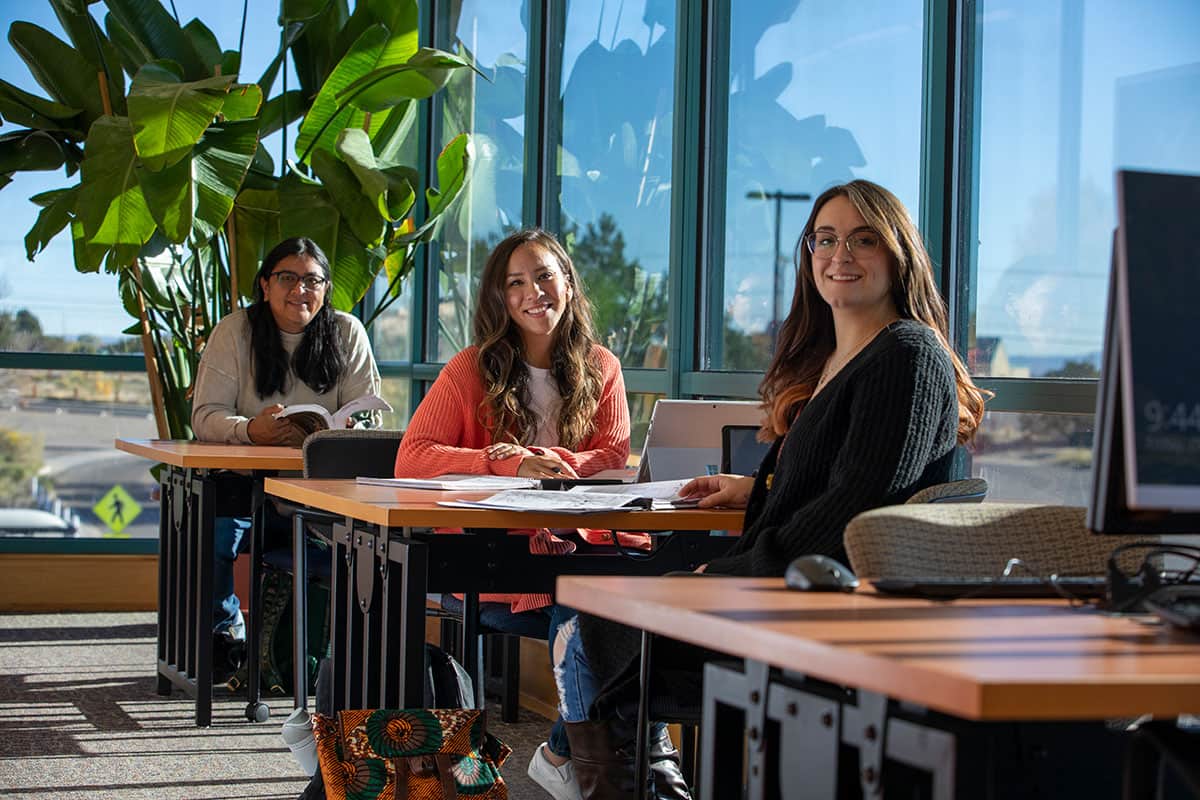 Students in the SJC Library