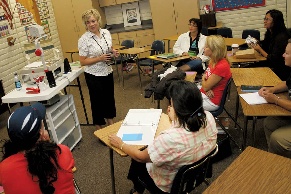 A group of SJC students enrolled in the Alternative Licensure Program