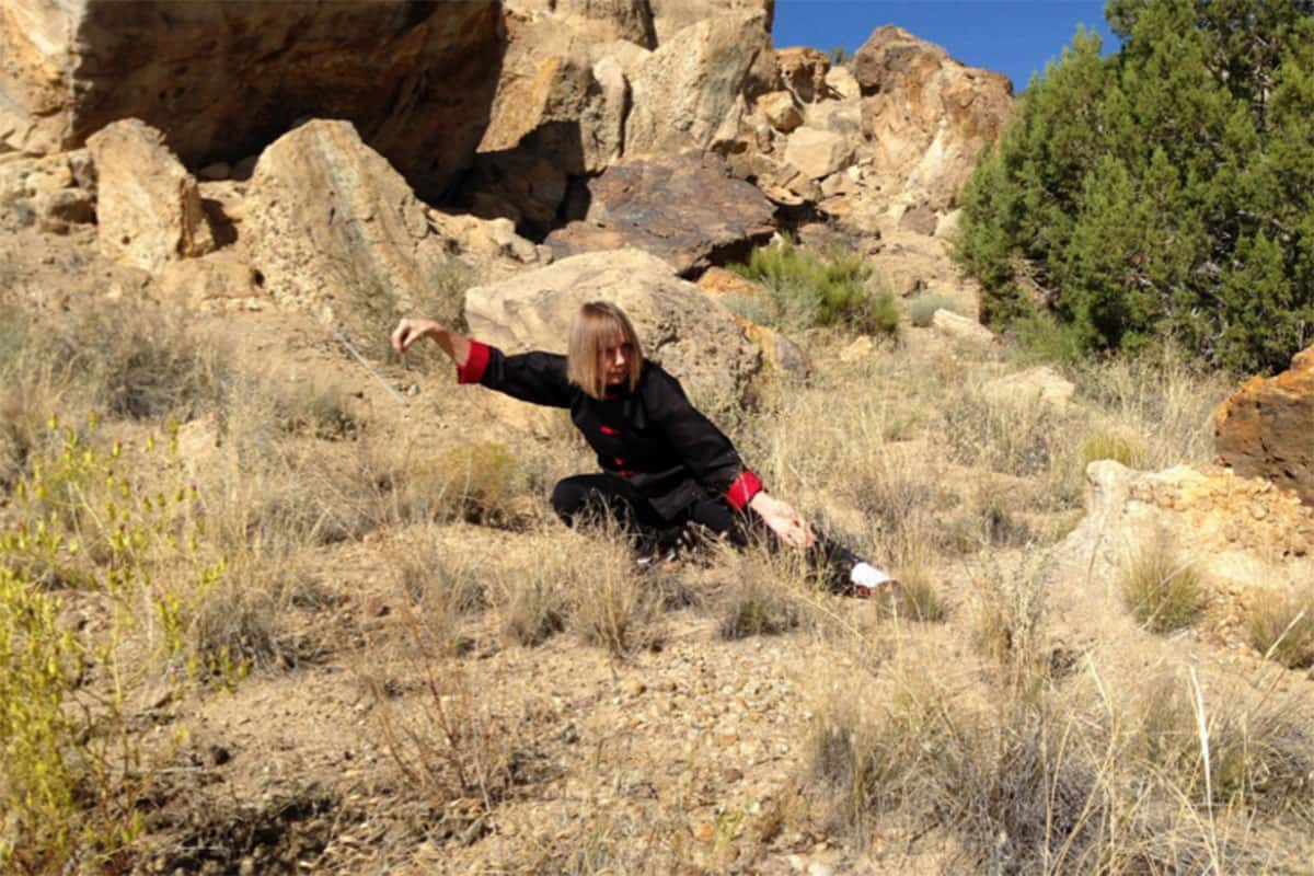 Student practicing Eastern Martial Arts