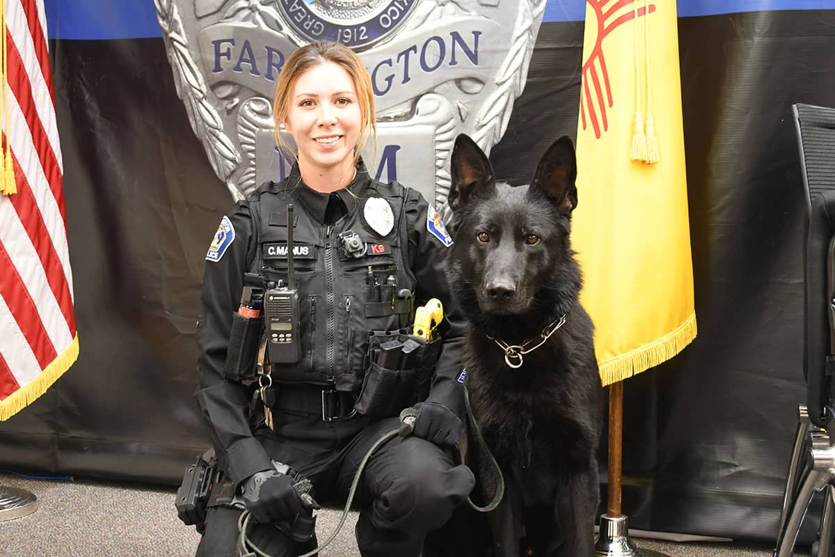 Officer C. Manus with her K9