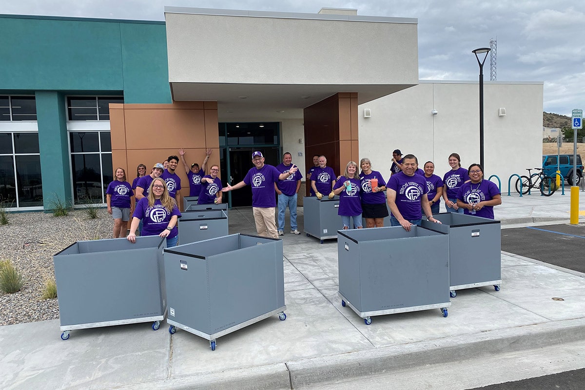 Employees helping with SJC student housing move-in day.