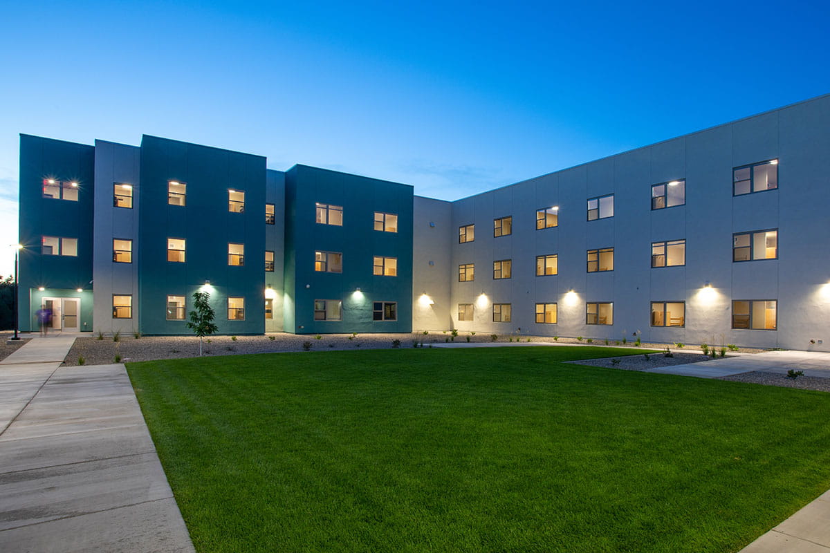 Exterior of Student Housing at San Juan College.