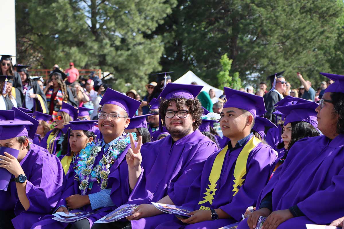 Students at Graduation.