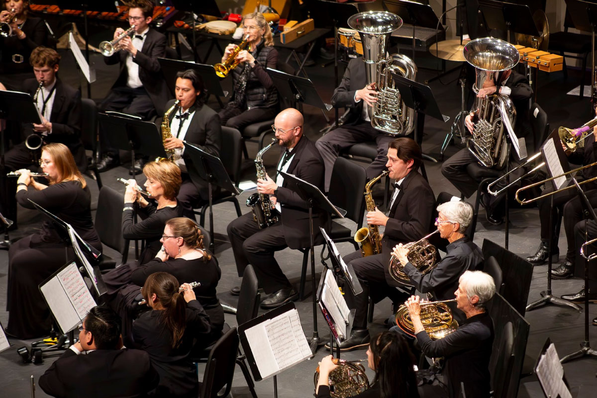 Group of musicians in the San Juan College Symphonic band