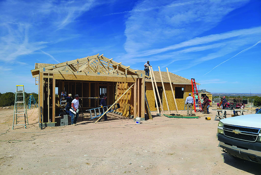 Framing of a house