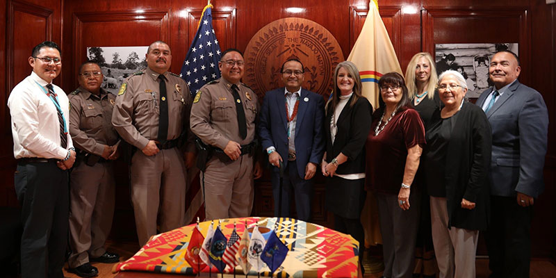 Keri Gonzalez with Navajo Nation Officials