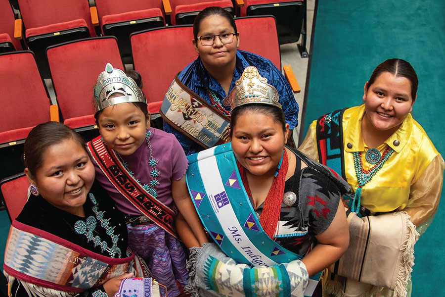 Group of women who completed in the Ms. Indigenous San Juan College pageant