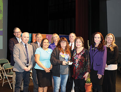 Paulette Stanley with the Executive team Jane & Stuart Wilson Professional Staff Award