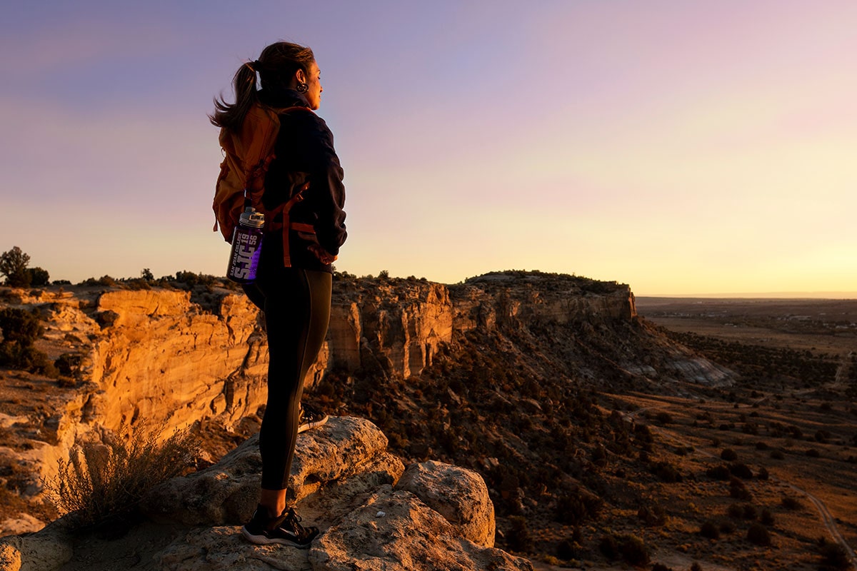 Student looking at Canyon